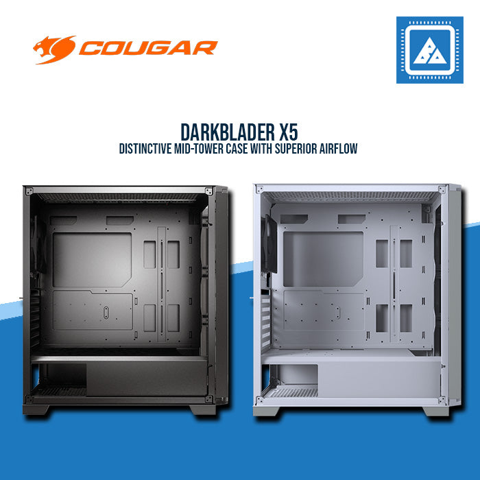 COUGAR DARKBLADER X5 TRANSLUCENT BLACK | WHITE RGB / MID TOWER /TEMPERED GLASS (BLACK | WHITE) COUGAR DARKBLADER X5 TRANSLUCENT BLACK | WHITE RGB / MID TOWER /TEMPERED GLASS (BLACK | WHITE)